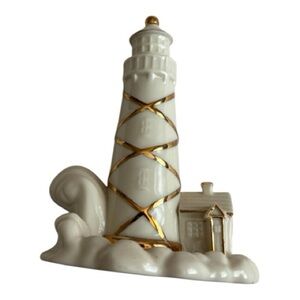 Lenox Handcrafted Ceramic Lighthouse with Gold Marking